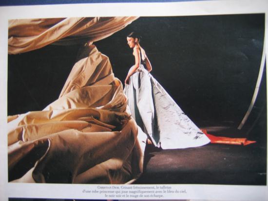 Christian DIOR - Robe de taffetas gris